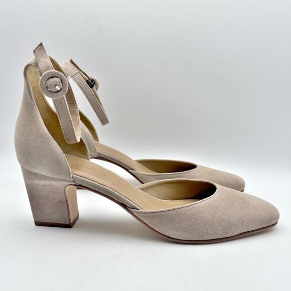 Bernardo Womens Remy Block Heel Pump US 10M EU 40 Beige Leather GUC - Picture 3 of 14